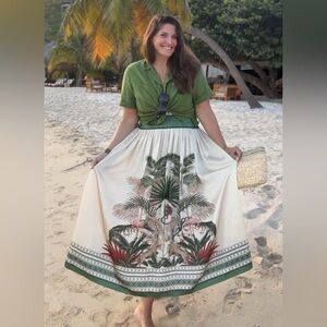 Farm Rio style next maxi skirt